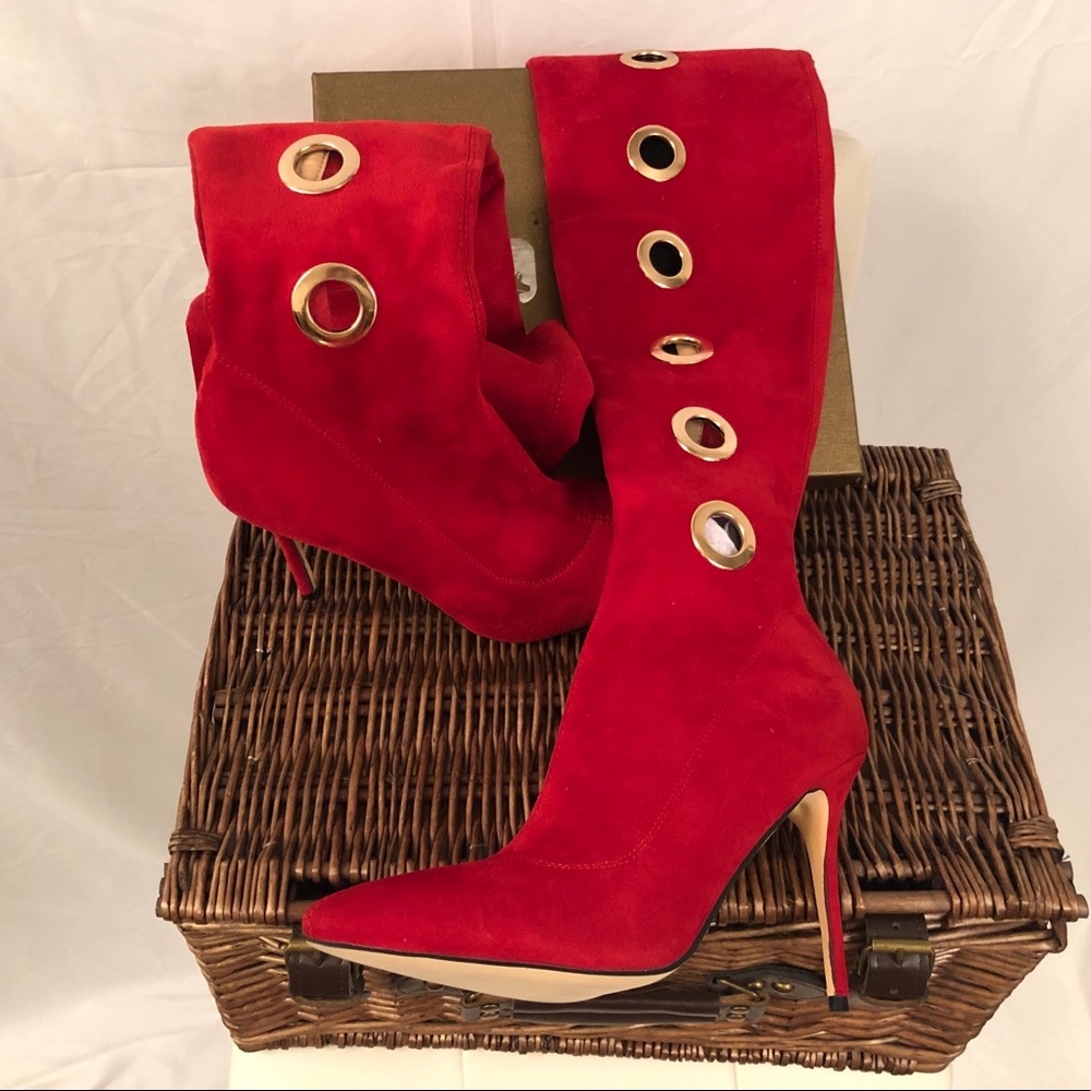 Over the Knee Ted Suede Shoes